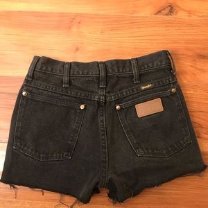 Vintage black wrangler jean shorts